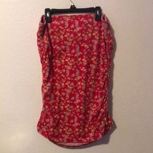 Flower strapless top